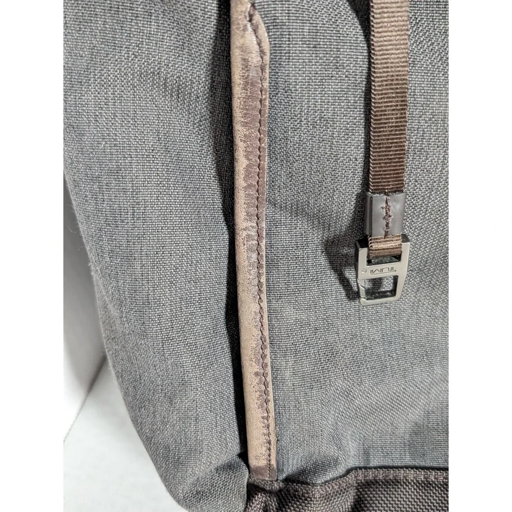 TUMI Alpha 3 Slim Solutions Brief Pack Backpack Anthracite Gray/Brown